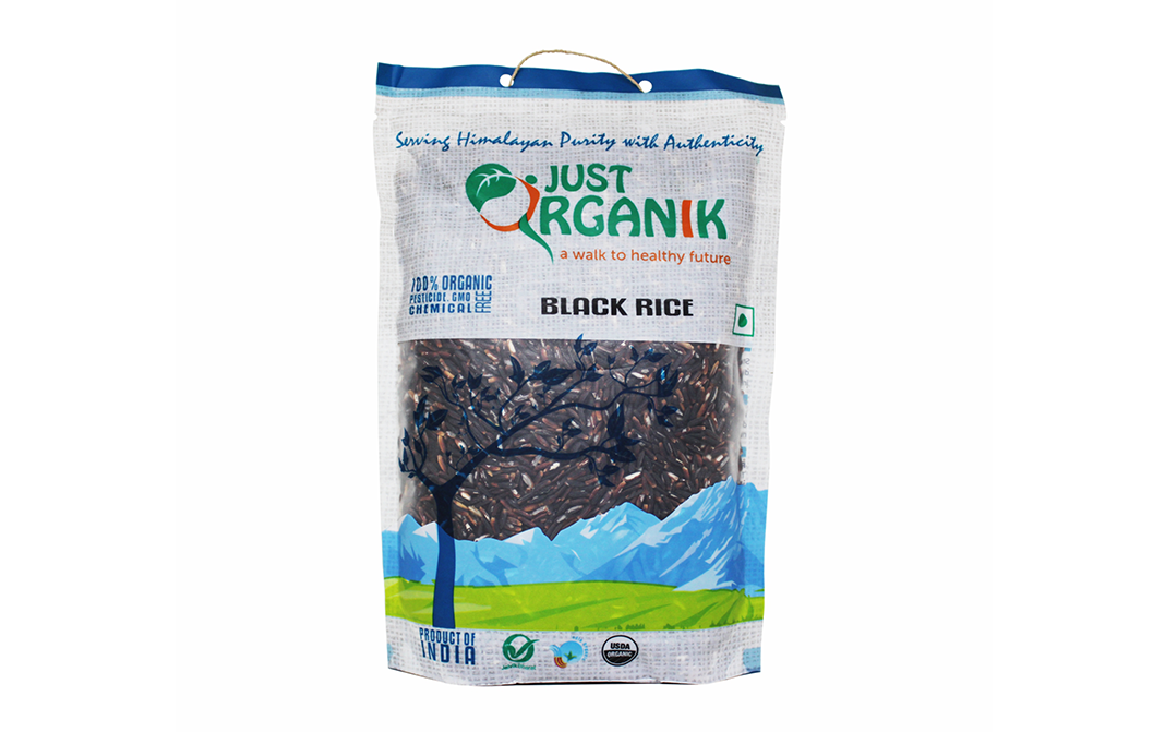 Just Organik Black Rice    Pack  500 grams